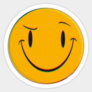 Yellow Smiley Face Sticker